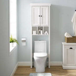 Crosley Furniture Seaside Space Saver, Distressed White
