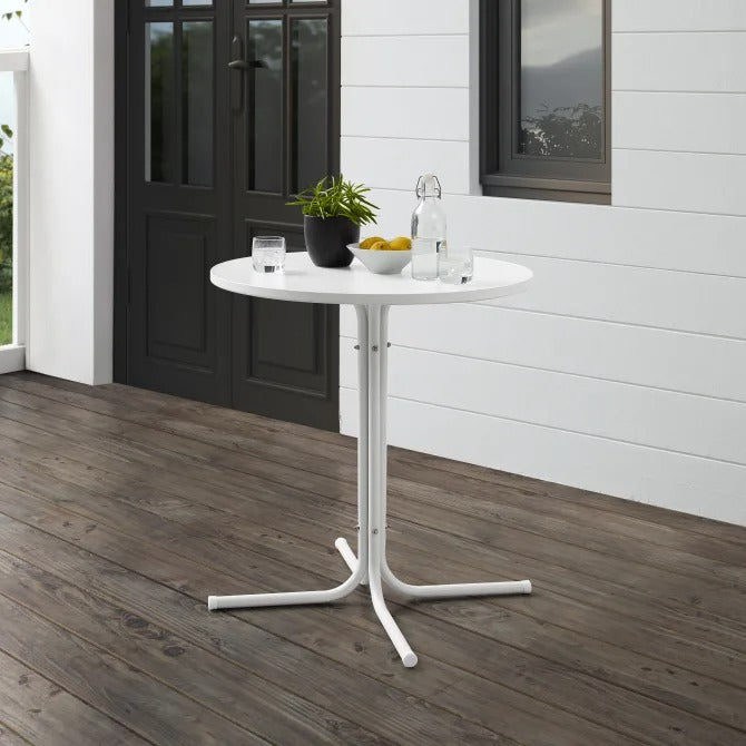 Griffith Outdoor Round Bistro Table - White - Crosley