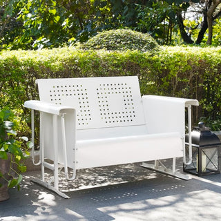 Crosley Furniture Bates Loveseat Glider - White