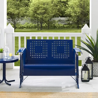 Crosley Furniture Bates Loveseat Glider - Navy gloss