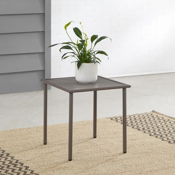 Crosley Furniture - Cali Bay Outdoor Metal Side Table Light Brown