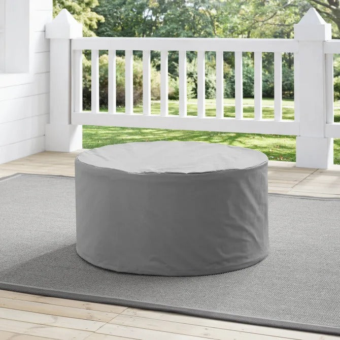 Crosley Furniture - Outdoor Catalina Round Table Furniture Cover Gray