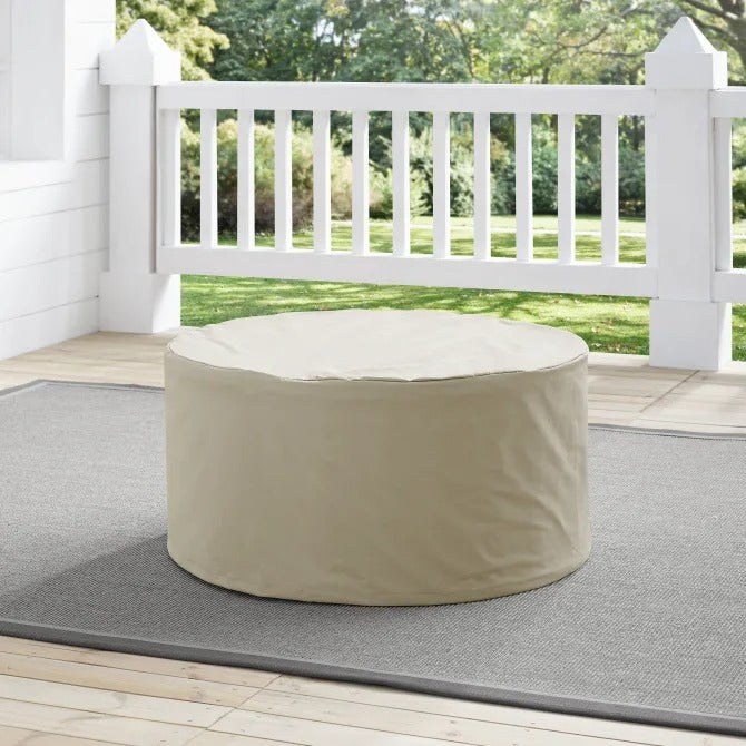 Crosley Furniture - Outdoor Catalina Round Table Furniture Cover Tan