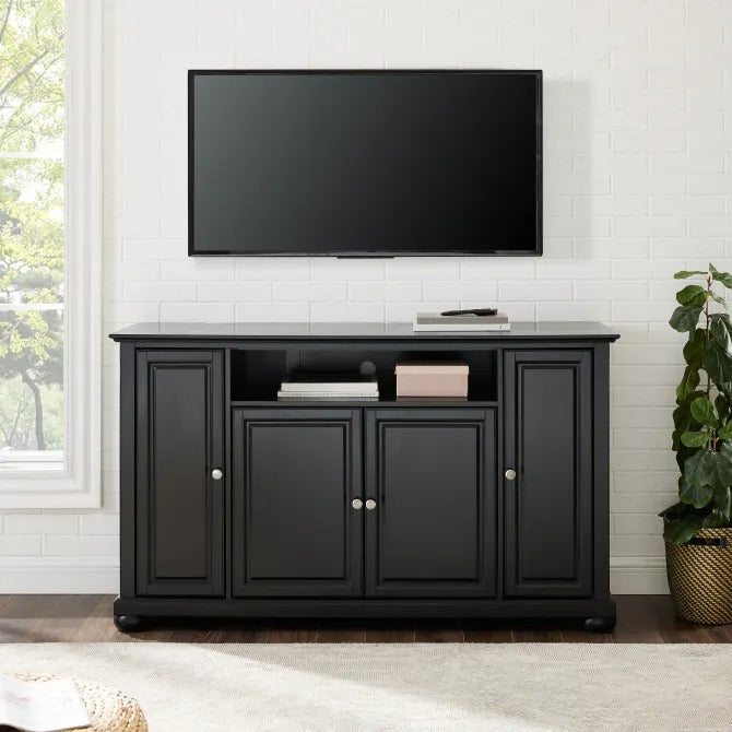 Crosley Furniture Alexandria 60-inch Low-Profile TV Stand, Black