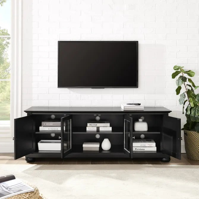 Crosley Furniture Alexandria 60-inch Low-Profile TV Stand, Black