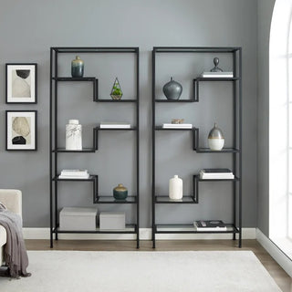 Crosley Sloane 2Pc Etagere Set Matte black - 2 Etageres