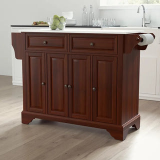 Lafayette Granite Top Island/Cart in Mahogany Color