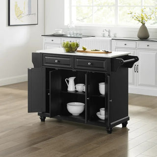 Cambridge Granite Top Island/Cart in Black Color