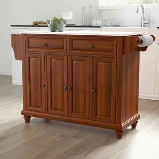 Cambridge Granite Top Island/Cart in Cherry Color