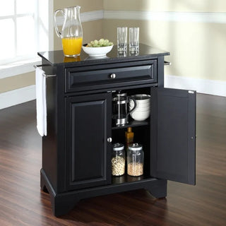 Lafayette Black Granite Top Portable Kitchen Island/Cart