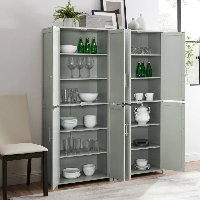 Crosley Furniture Savannah 2pc Pantry Set Grey