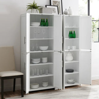 Crosley Furniture Savannah 2pc Pantry Set White
