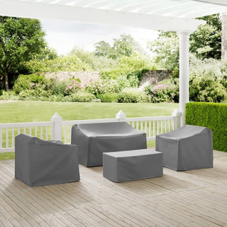 Crosley Furniture 4 PC Furniture Cover Set in Gray Color