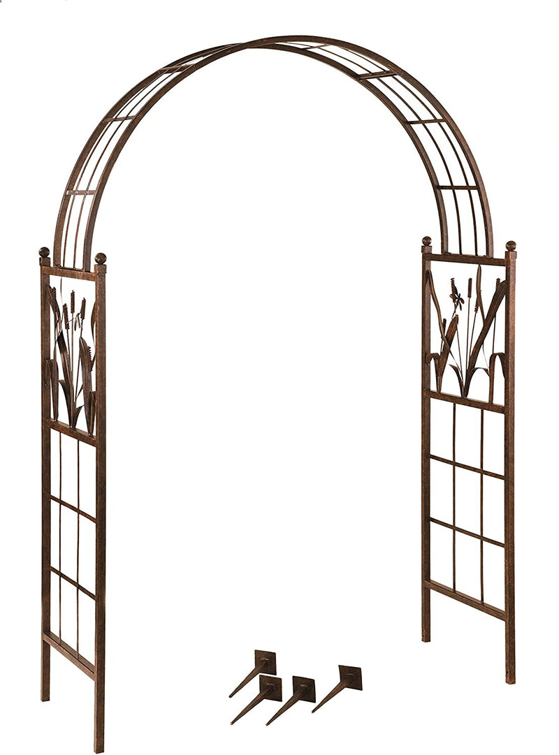 Deer Park AR214 Dragonfly Arch, Natural Patina, 84"H x 57"W x 22"D, Ground Stakes Included