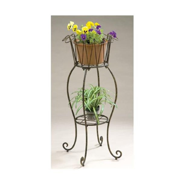 Deer Park D68 PL216X 16 In. Metal Tall Round Wave Planter