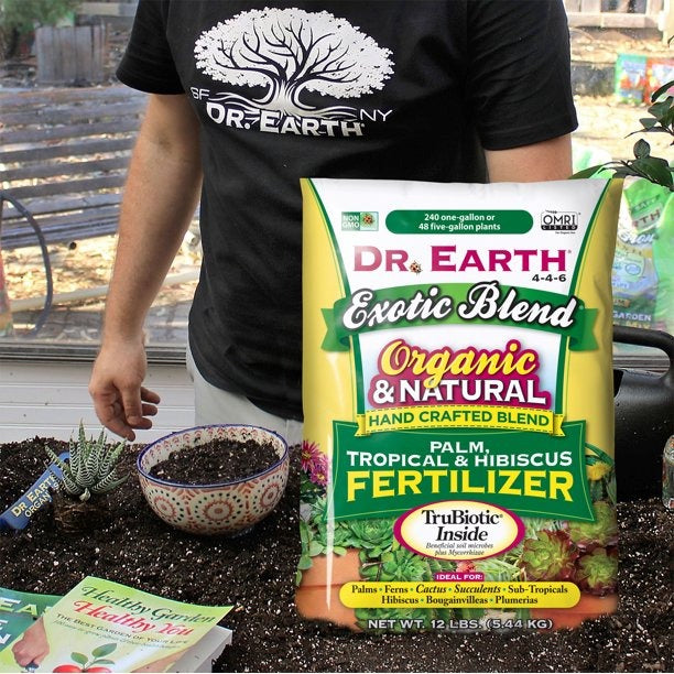 Dr. Earth Palm, Tropical & Hibiscus Organic Plant Food, 4-4-6 Fertilizer, 12 lb.