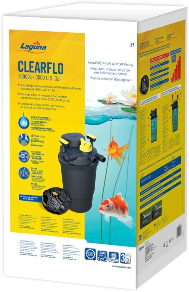 Laguna ClearFlo High Performance Pressurized UV Pond Filter and Pump Kit
