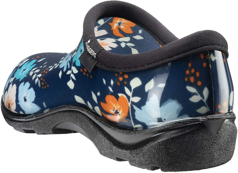 Sloggers 5120FFNBL07 Waterproof Comfort Shoe, 7, Blue Floral Fun Print