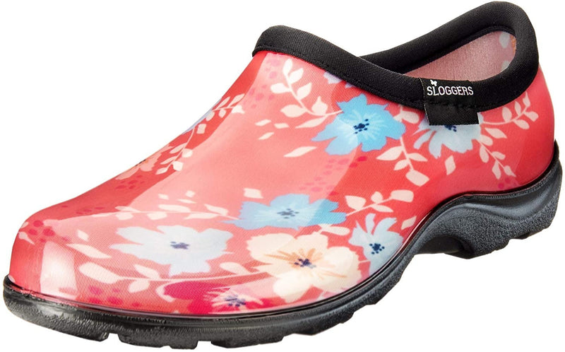 Sloggers 5120FFNCL09 Waterproof Comfort Shoe, 9, Coral Floral Fun Print