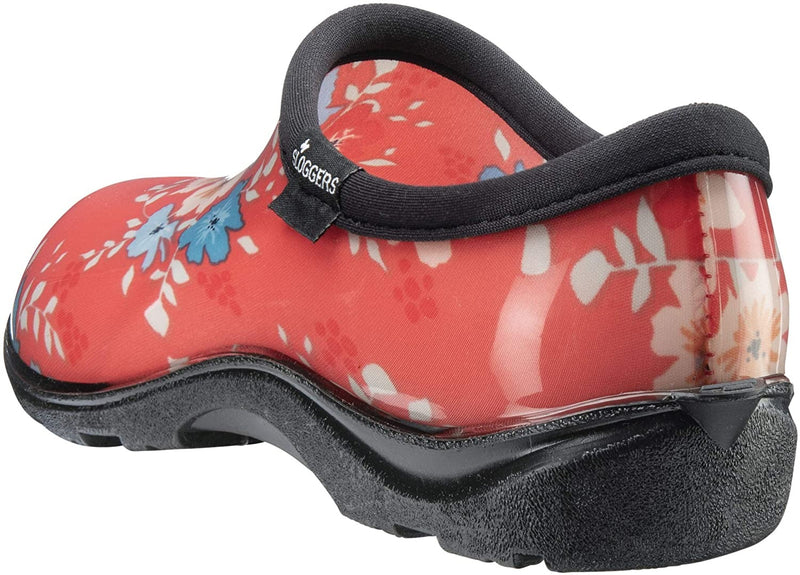 Sloggers 5120FFNCL10 Waterproof Comfort Shoe, 10, Coral Floral Fun Print