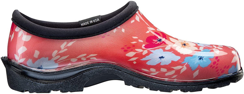 Sloggers 5120FFNCL08 Waterproof Comfort Shoe, 8, Coral Floral Fun Print