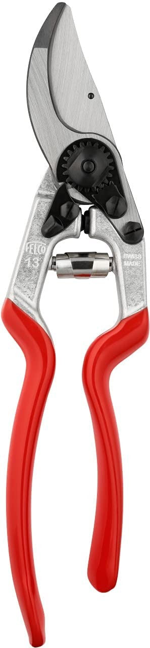 Felco Pruning Shears (F 13) - High Performance Swiss Made One-Hand or Two-Hand Garden Pruner with Steel Blade