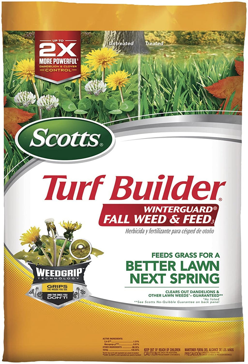 Scotts Turf Builder WinterGuard Fall Weed & Feed 3: Covers up to 5,000 sq. ft., Fertilizer, 14 lbs., Not Available in FL