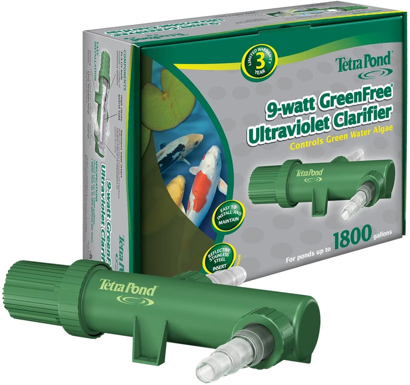 TetraPond UVC-9 GreenFree UV Clarifiers For Up To 1800 Gallons, 9-Watt