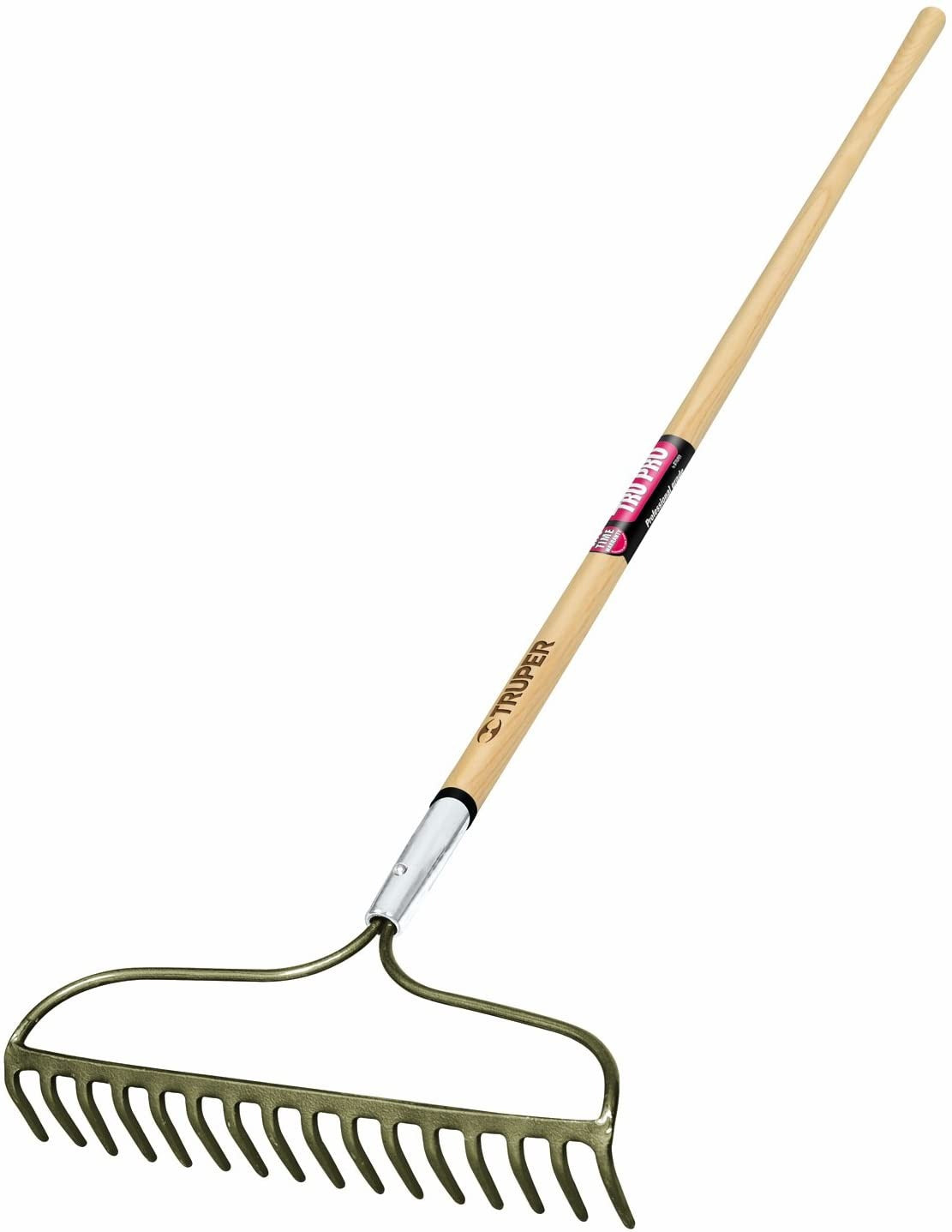 Truper 31374 Tru Pro Forged Bow Rake, 16 Teeth, Ash Handle, 60-Inch ...