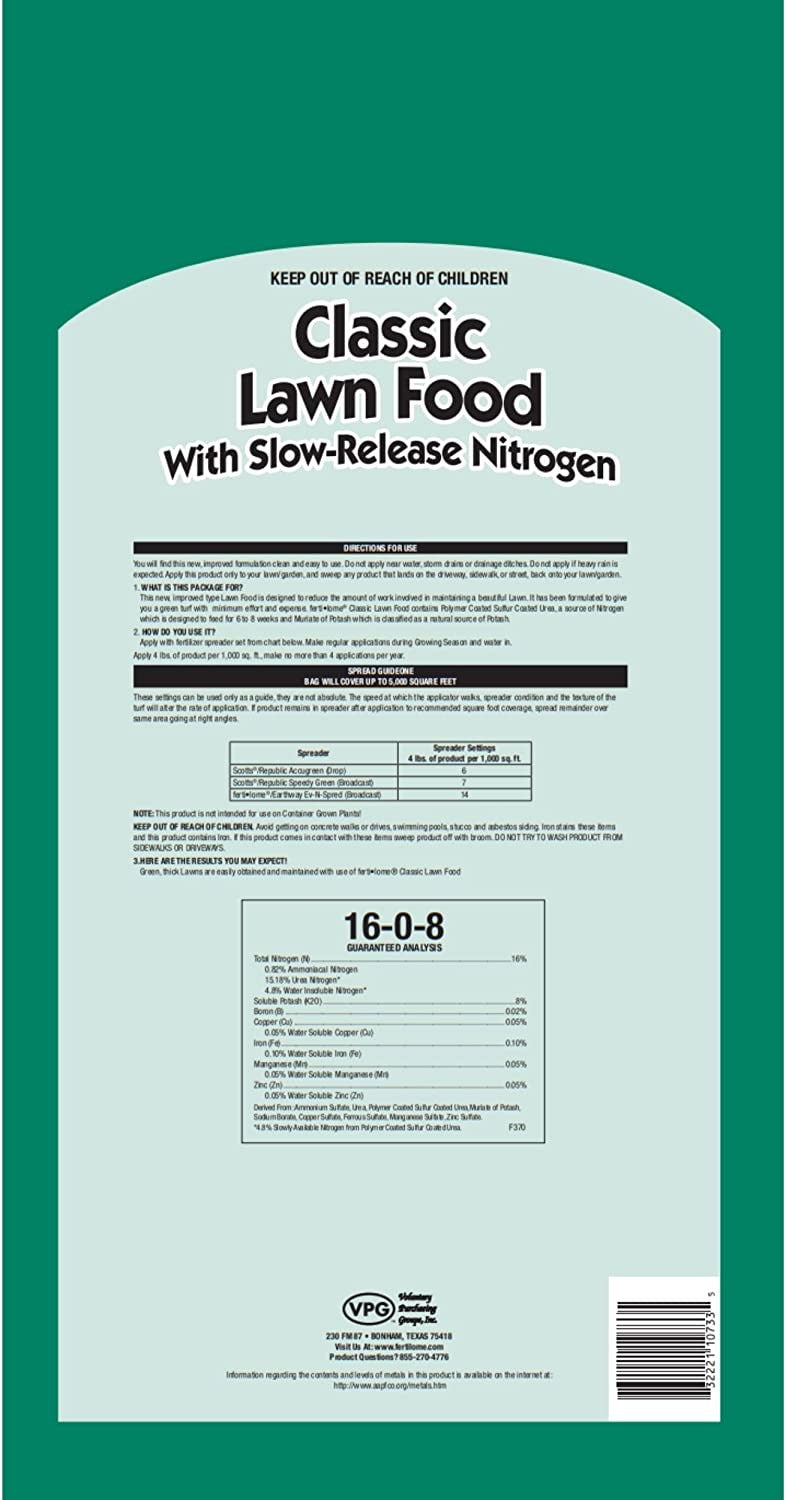 VPG 10733 Classic Slow Release Nitrogen Fertilizer, 40-Pound