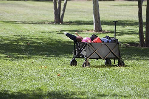 ONIVA - a Picnic Time brand Collapsible Adventure Wagon Elite, Black/Gray