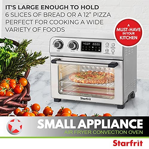 Starfrit 024615-001-0000 20.885-Quart 1,700-Watt Air Fryer Toaster Oven