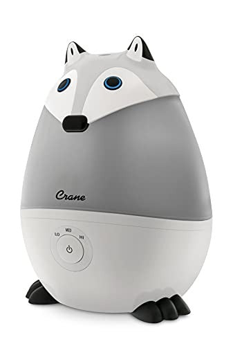 Crane Mini Adorable 0.5 Gallon Cool Mist Humidifier (Silver Fox)