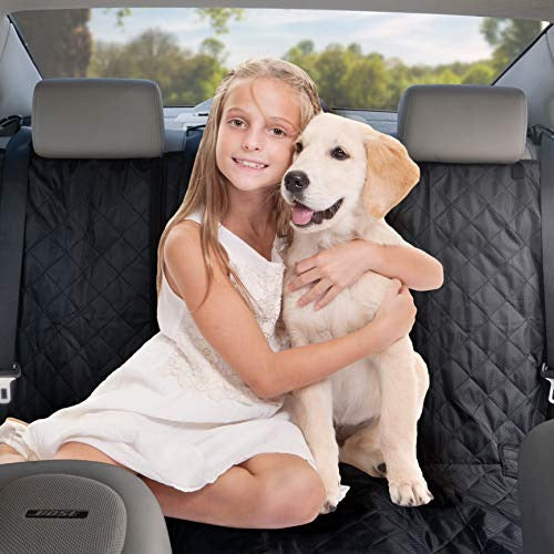 Wagan 6601 Road Ready Car Seat Protector Car Seat Cover Waterproof, Heavy-Duty and Nonslip Pet Car Seat Cover for Dogs with Large Size Fits for Cars, Trucks & SUVs, Black