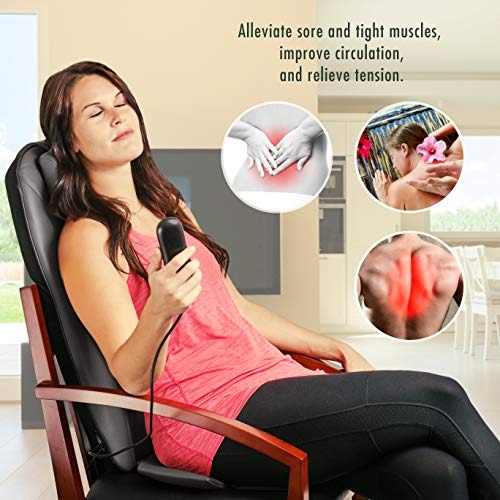 HEALTHMATE IN9990 Heated Shiatsu Massage Cushion, Heated Massage for Back, Massage for Deep Tissue, Two Massage Setting and Two Heated Setting, Products by Wagan