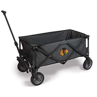 PICNIC TIME NHL Chicago Blackhawks Adventure Wagon Folding Wagon - Wagon Cart - Sport Utility Wagon - Beach Wagon Collapsible