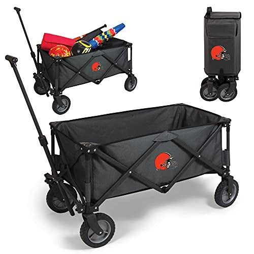 PICNIC TIME Cleveland Browns Adventure Wagon Folding Utility Tailgate Wagon