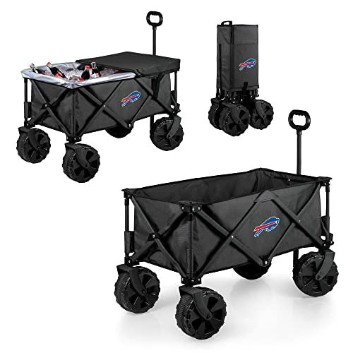 PICNIC TIME Charcoal Buffalo Bills Adventure Wagon Elite All-Terrain Folding Utility Wagon