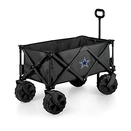 PICNIC TIME Charcoal Dallas Cowboys Adventure Wagon Elite All-Terrain Folding Utility Wagon