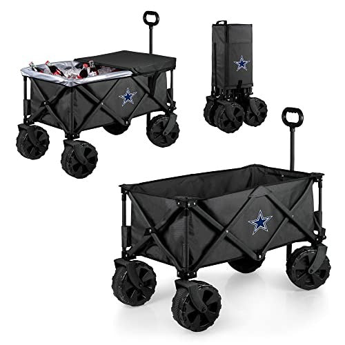 PICNIC TIME Charcoal Dallas Cowboys Adventure Wagon Elite All-Terrain Folding Utility Wagon