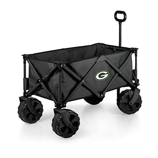 PICNIC TIME Charcoal Green Bay Packers Adventure Wagon Elite All-Terrain Folding Utility Wagon