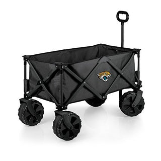 PICNIC TIME NFL Jacksonville Jaguars Elite Edition Collapsible Adventure Wagon All-Terrain Wheels