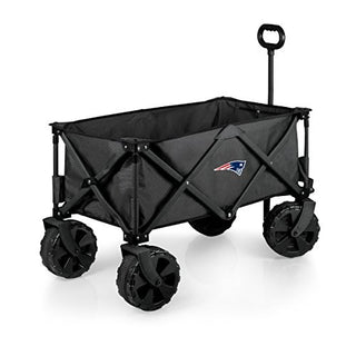 PICNIC TIME NFL New England Patriots Elite Edition Collapsible Adventure Wagon with All-Terrain Wheels