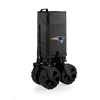 PICNIC TIME NFL New England Patriots Elite Edition Collapsible Adventure Wagon with All-Terrain Wheels