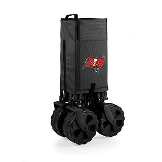 PICNIC TIME NFL Tampa Bay Buccaneers Elite Edition Collapsible Adventure Wagon with All-Terrain Wheels
