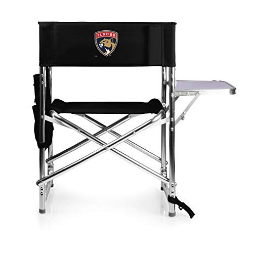 PICNIC TIME NHL Florida Panthers Sports Chair with Side Table - Beach Chair - Camp Chair for Adults