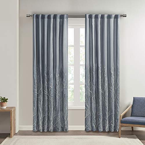 Madison Park, Embroidered Andora 95-Inch Window Curtain Panel