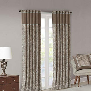 Madison Park Aubrey Privacy Curtain Panel, Brown