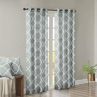 Madison Park Saratoga Window Valance, Seafoam, 50 x 63 in