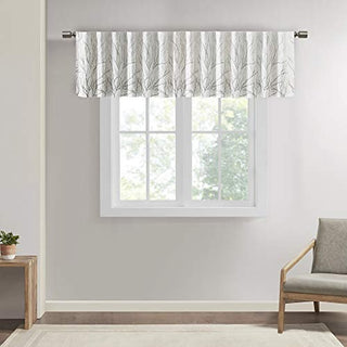 Andora Window Valance, White, 50 x 18 in